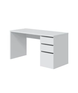 SCRIVANIA "STYLUS" BIANCO ARTICO 2 CASSETTI E 1 ANTA, 74X138X60 CM